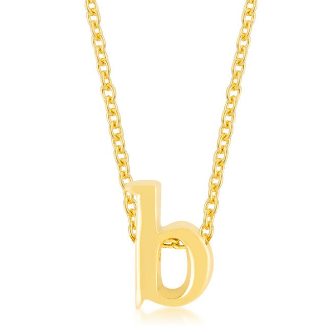 Golden Initial B Pendant - LinkagejewelrydesignLinkagejewelrydesign