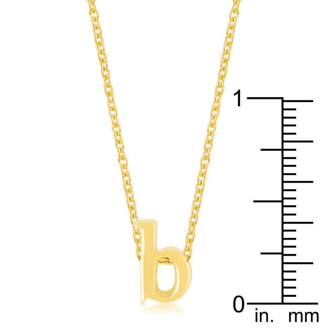 Golden Initial B Pendant - LinkagejewelrydesignLinkagejewelrydesign