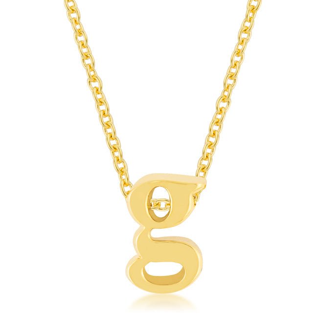 Golden Initial G Pendant - LinkagejewelrydesignLinkagejewelrydesign