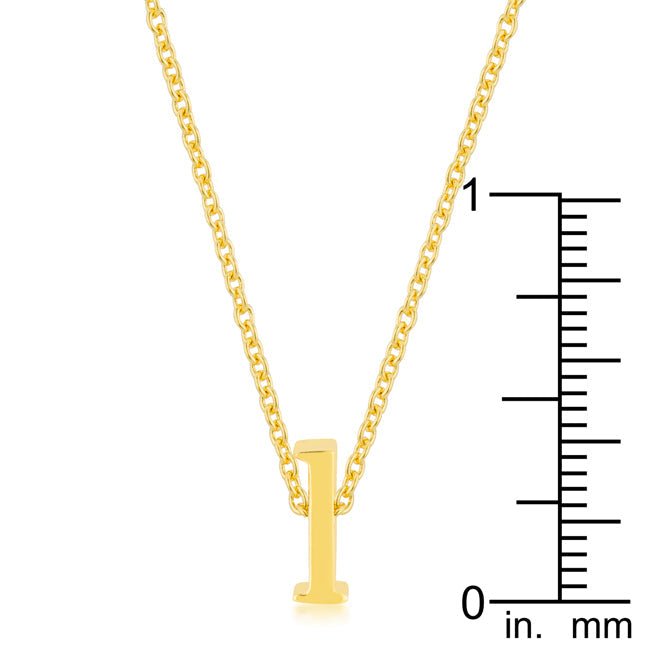 Golden Initial L Pendant - LinkagejewelrydesignLinkagejewelrydesign