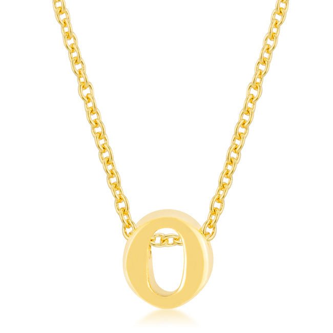 Golden Initial O Pendant - LinkagejewelrydesignLinkagejewelrydesign