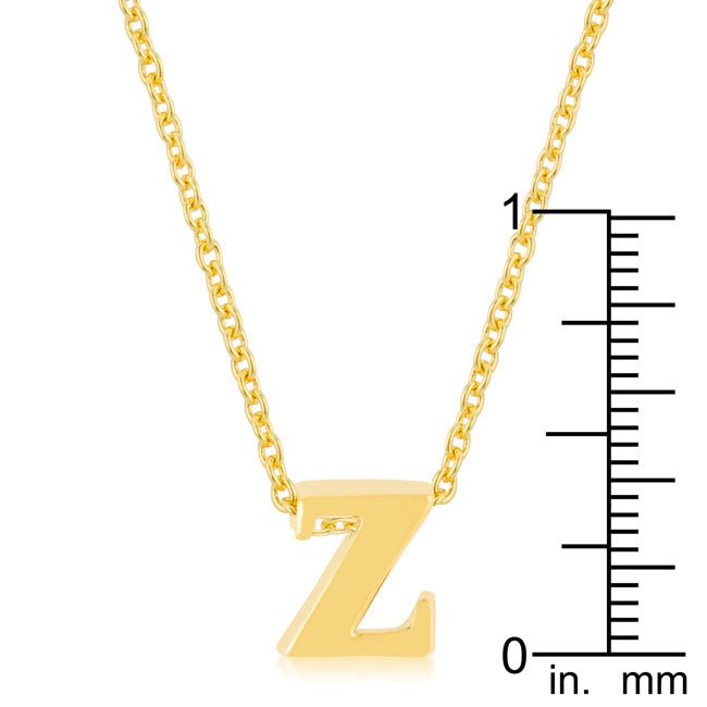 Golden Initial Z Pendant - LinkagejewelrydesignLinkagejewelrydesign