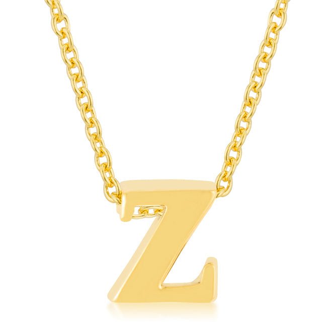 Golden Initial Z Pendant - LinkagejewelrydesignLinkagejewelrydesign