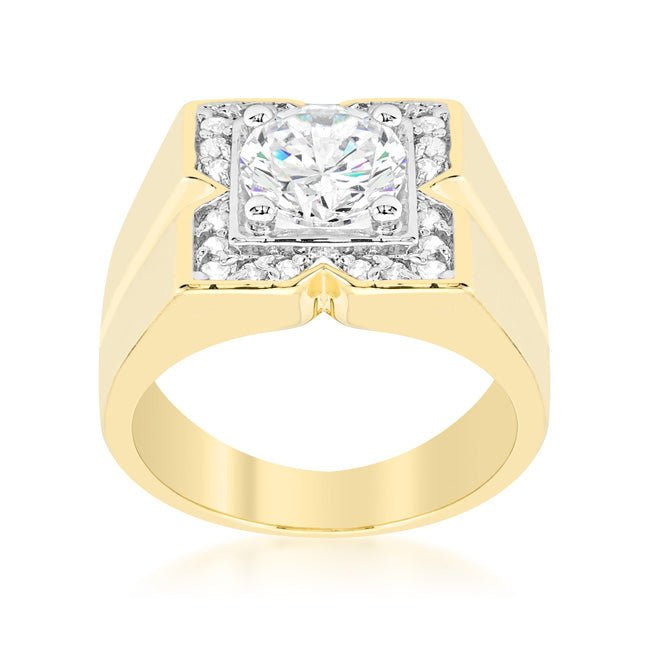 Golden Star Mens Ring - LinkagejewelrydesignLinkagejewelrydesign