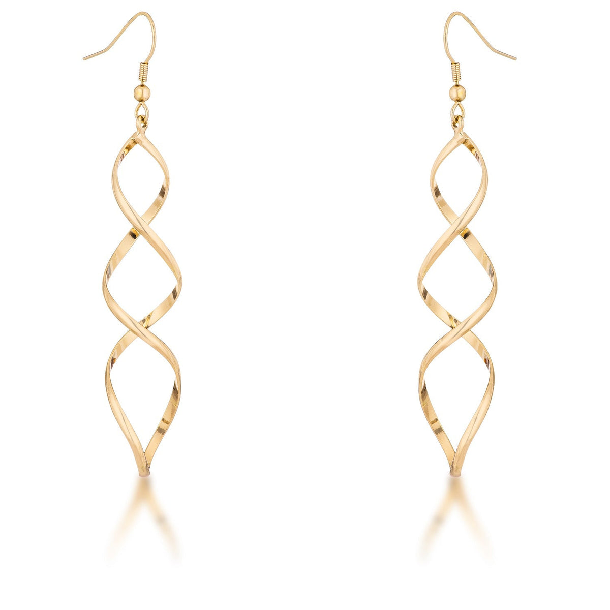 Golden Twist Earrings - LinkagejewelrydesignLinkagejewelrydesign