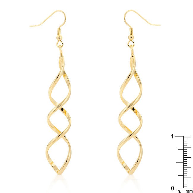 Golden Twist Earrings - LinkagejewelrydesignLinkagejewelrydesign