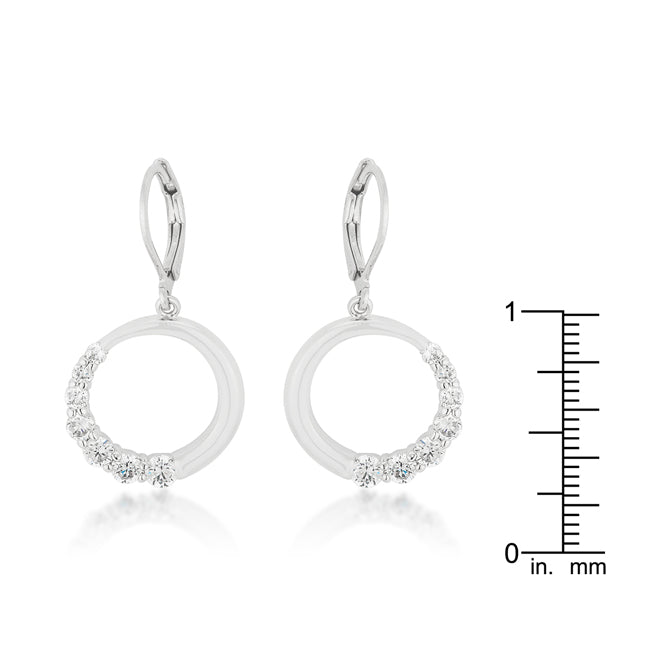 Graduated Cubic Zirconia Circle Earrings - LinkagejewelrydesignLinkagejewelrydesign