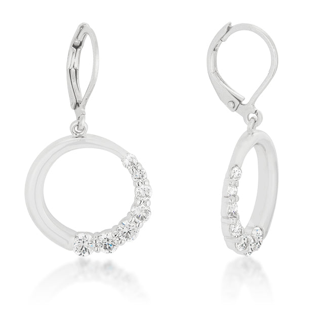 Graduated Cubic Zirconia Circle Earrings - LinkagejewelrydesignLinkagejewelrydesign