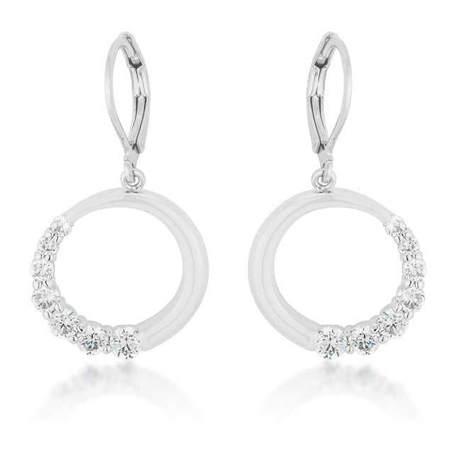 Graduated Cubic Zirconia Circle Earrings - LinkagejewelrydesignLinkagejewelrydesign