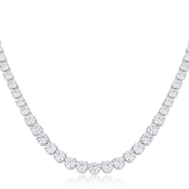 Graduated Cubic Zirconia Necklace - LinkagejewelrydesignLinkagejewelrydesign