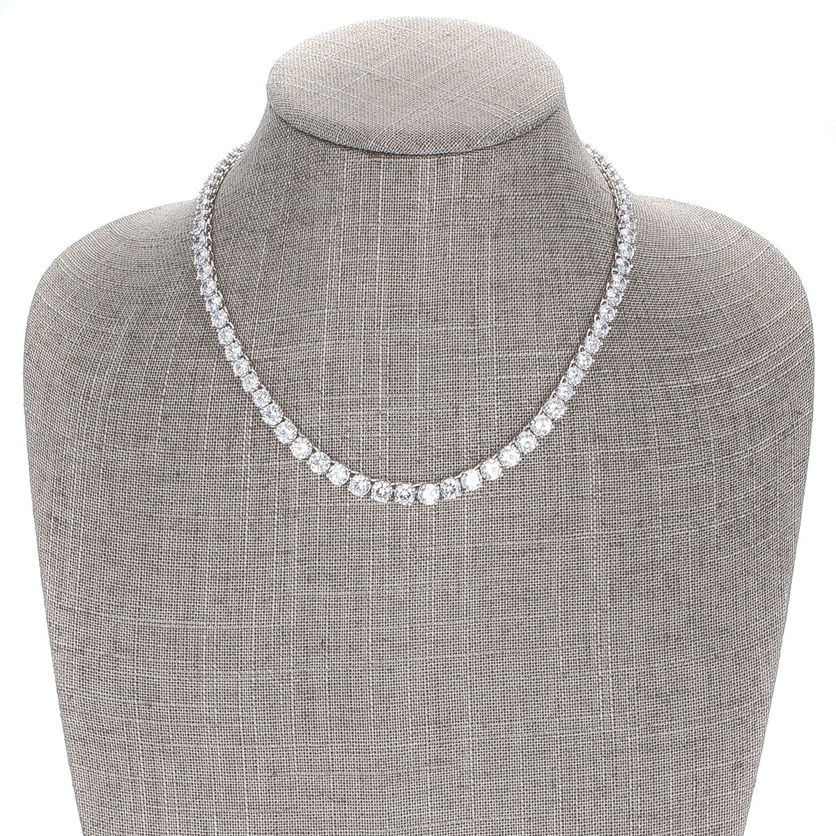 Graduated Cubic Zirconia Necklace - LinkagejewelrydesignLinkagejewelrydesign