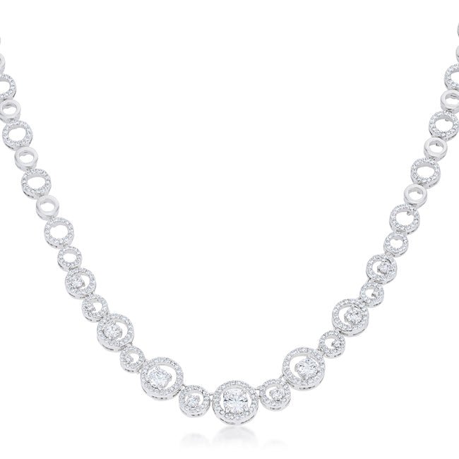 Graduated Cubic Zirconia Necklace - LinkagejewelrydesignLinkagejewelrydesign