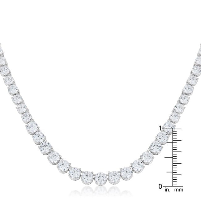 Graduated Cubic Zirconia Necklace - LinkagejewelrydesignLinkagejewelrydesign