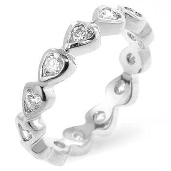 Heart Eternity Ring - LinkagejewelrydesignLinkagejewelrydesign