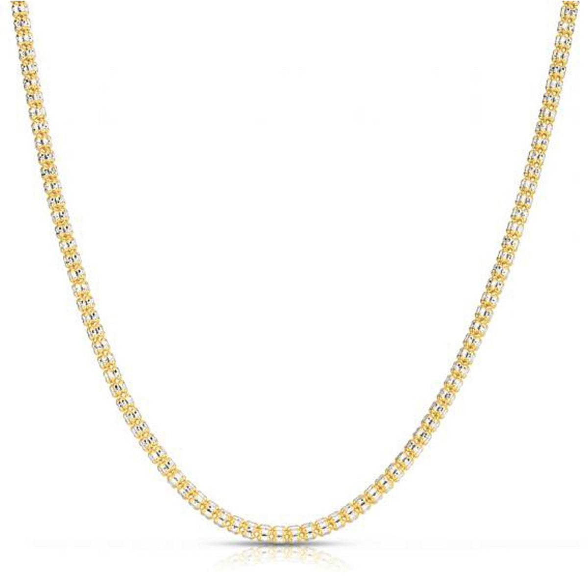 Ice Barrel Chain in 14k Yellow Gold (3.1 mm) - LinkagejewelrydesignLinkagejewelrydesign