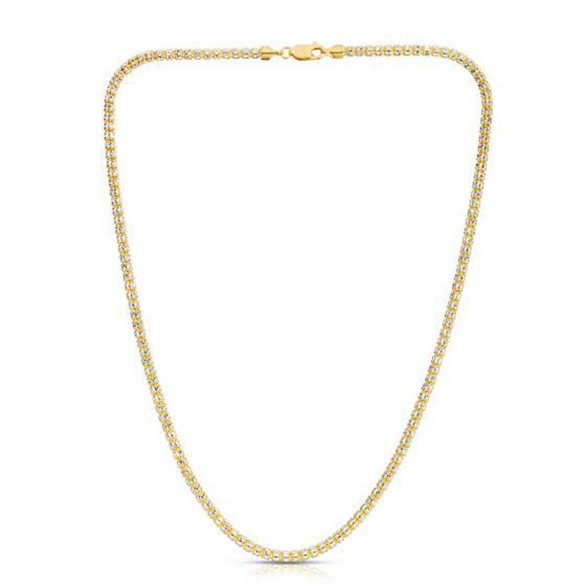 Ice Barrel Chain in 14k Yellow Gold (3.1 mm) - LinkagejewelrydesignLinkagejewelrydesign