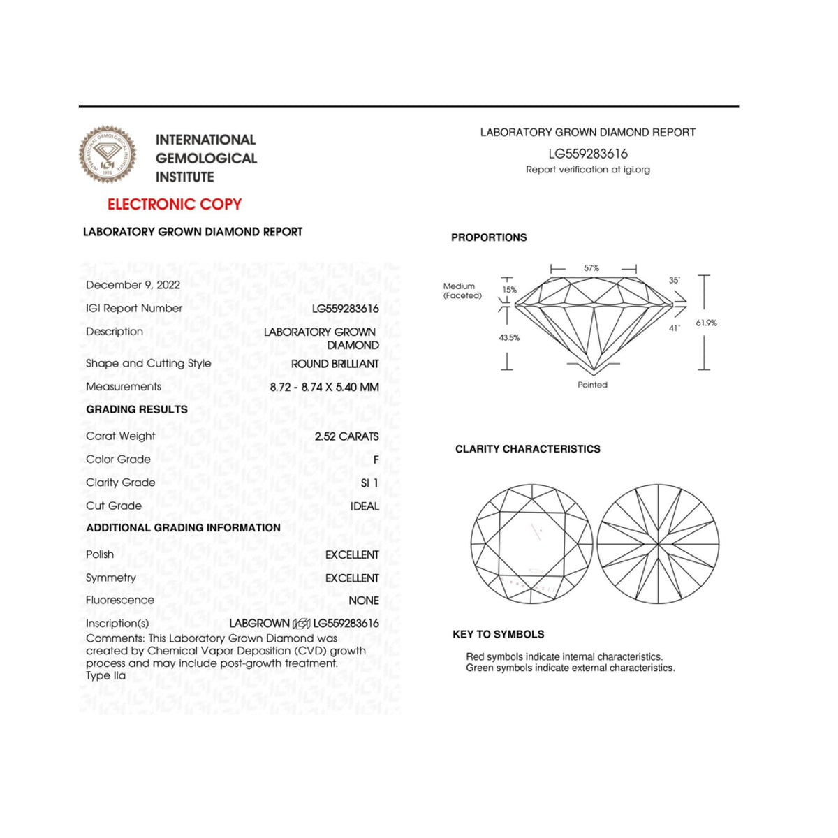 IGI Certified 14K White Gold 5.00 Cttw Round Brilliant-Cut Lab Grown Diamond Classic 4-Prong Stud Earrings with Screw Backs (F-G Color, SI1 Clarity) - LinkagejewelrydesignLinkagejewelrydesign