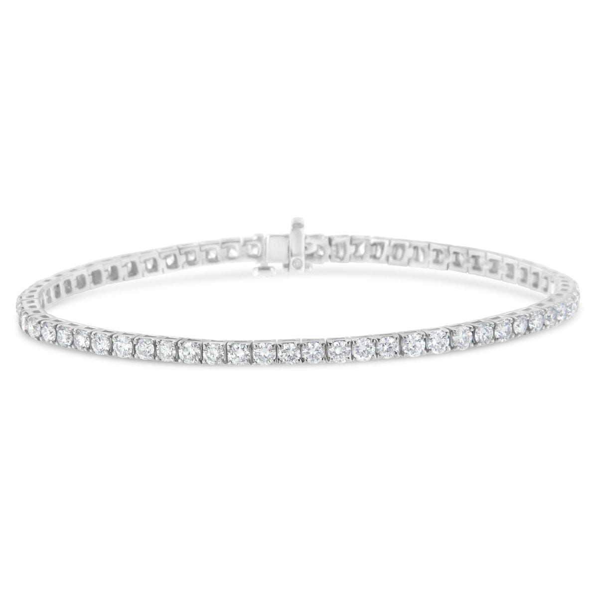 IGI Certified 4.0 Cttw Diamond 14K White Gold Classic 7” Tennis Bracelet (H - I Color, I1 - I2 Clarity) - LinkagejewelrydesignLinkagejewelrydesign