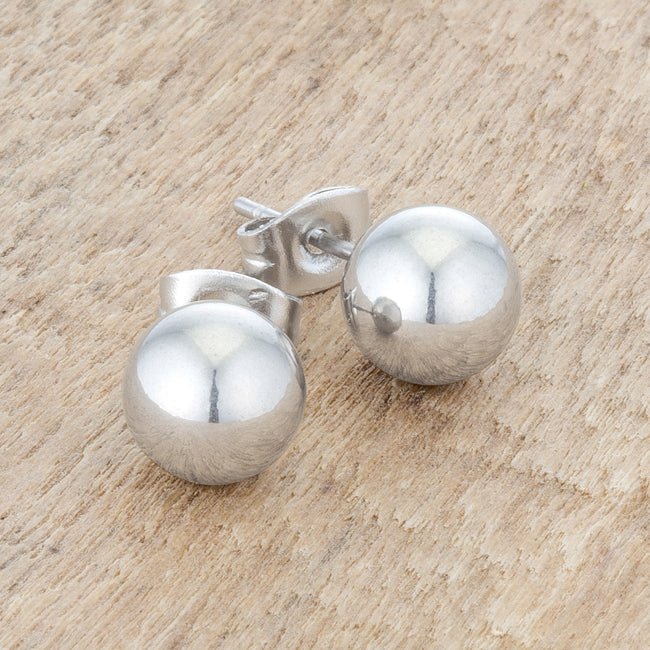 Julie Rhodium Sphere Stud Earrings - LinkagejewelrydesignLinkagejewelrydesign