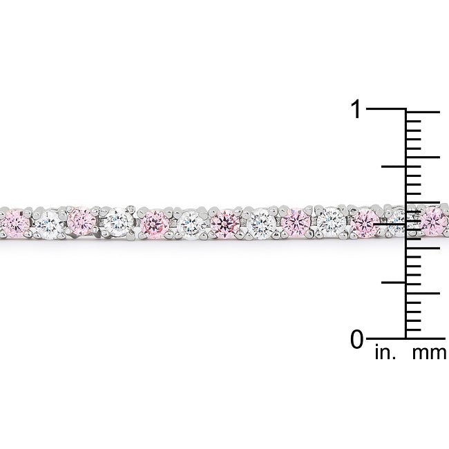 Lace Pink Cubic Zirconia Tennis Bracelet - LinkagejewelrydesignLinkagejewelrydesign