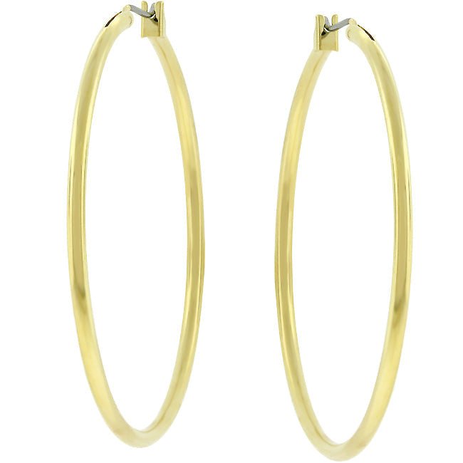Large Golden Hoop Earrings - LinkagejewelrydesignLinkagejewelrydesign