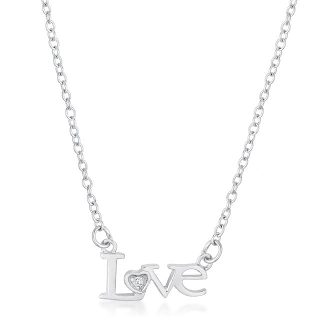 Love Script Necklace - LinkagejewelrydesignLinkagejewelrydesign