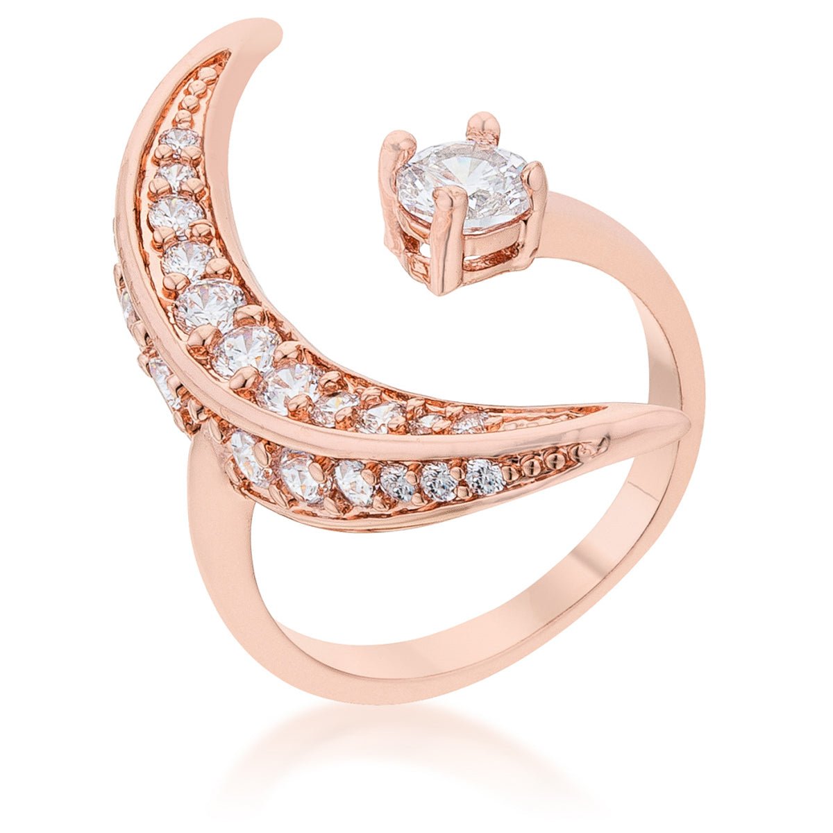 Luna .75ct CZ Rose Gold Delicate Ring - LinkagejewelrydesignLinkagejewelrydesign