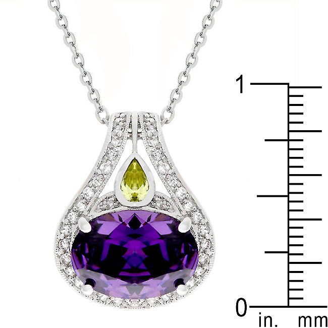 Majestic Amethyst Cubic Zirconia Pendant - LinkagejewelrydesignLinkagejewelrydesign