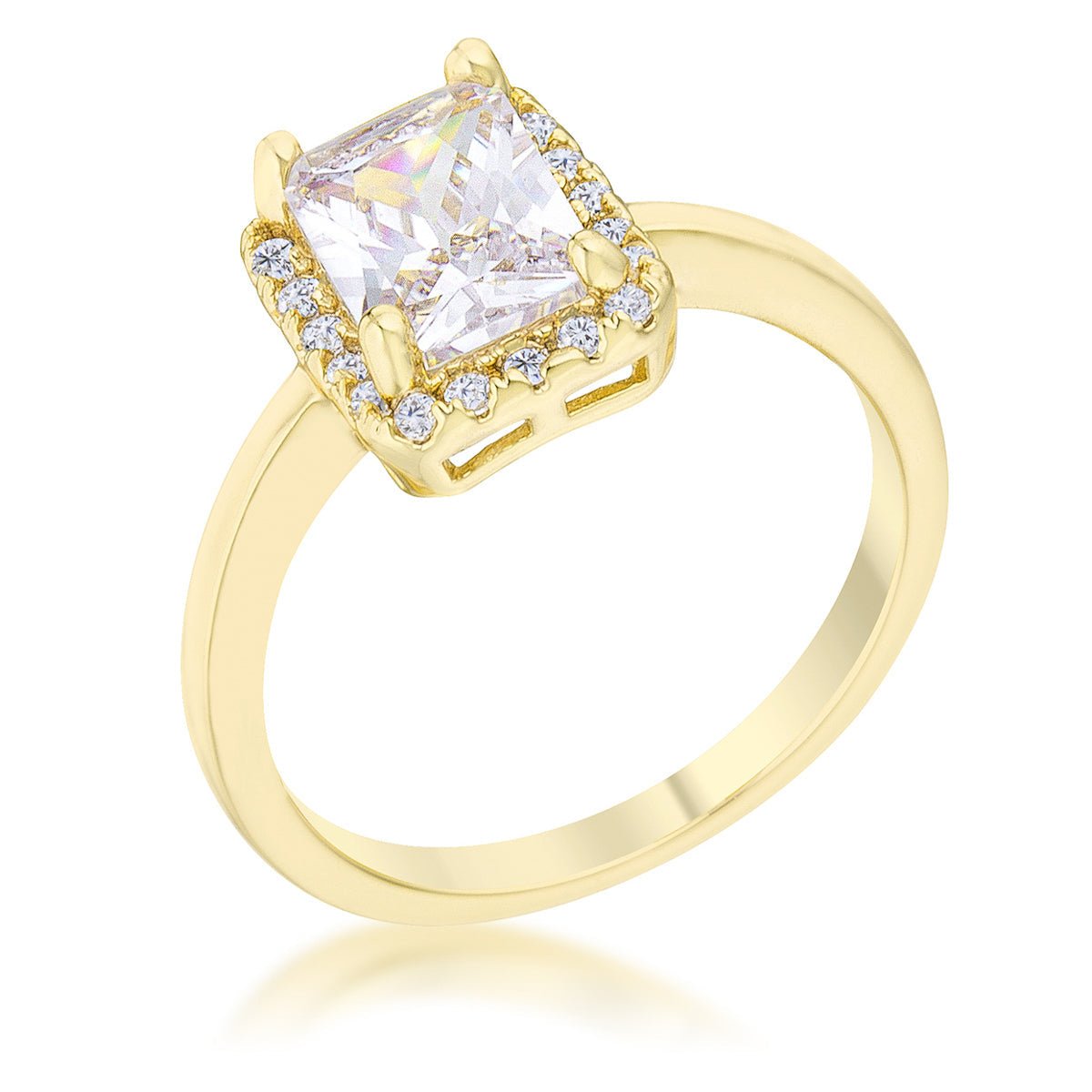 Mariane 2ct CZ 14k Gold Classic Ring, &lt;b&gt;Size 5&lt;/b&gt; - LinkagejewelrydesignLinkagejewelrydesign