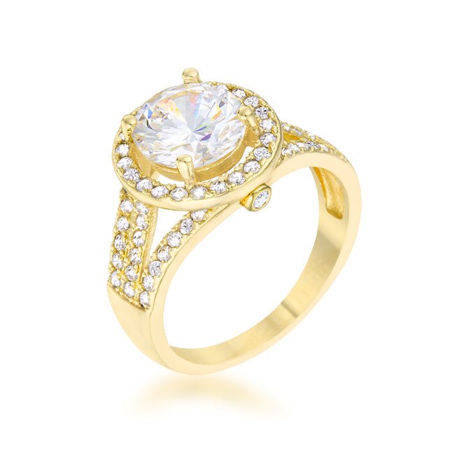 Marylin 2.5ct CZ 14k Gold Classic Ring, &lt;b&gt;Size 5&lt;/b&gt; - LinkagejewelrydesignLinkagejewelrydesign