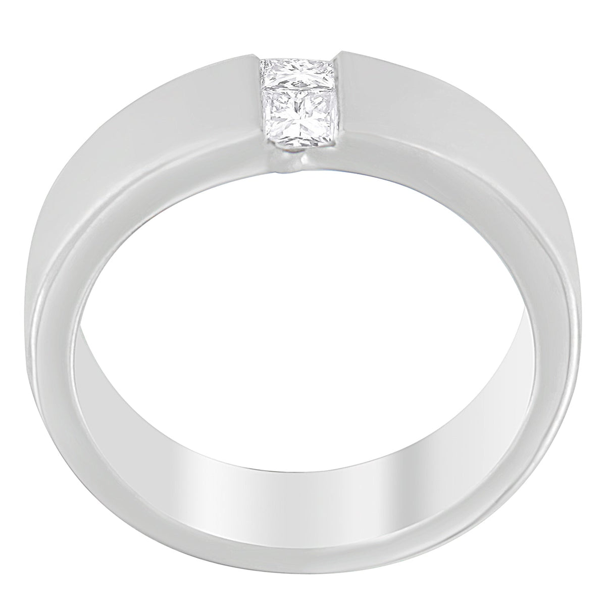 Men&#39;s 14K White Gold 1/4 ct.TDW Diamond Channel Band Ring (G-H, VS1-VS2) - LinkagejewelrydesignLinkagejewelrydesign