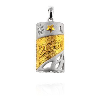 Millennium Party Pendant - LinkagejewelrydesignLinkagejewelrydesign