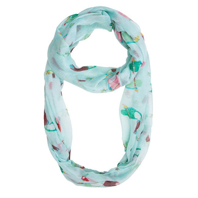 Mint Shauna Toucan Infinity Scarf - LinkagejewelrydesignLinkagejewelrydesign