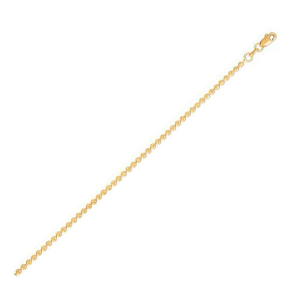 Moon Cut Bead Chain in 14k Yellow Gold (2.0 mm) - LinkagejewelrydesignLinkagejewelrydesign