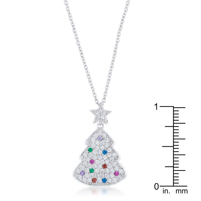 Multicolor Christmas Tree Drop Necklace - LinkagejewelrydesignLinkagejewelrydesign
