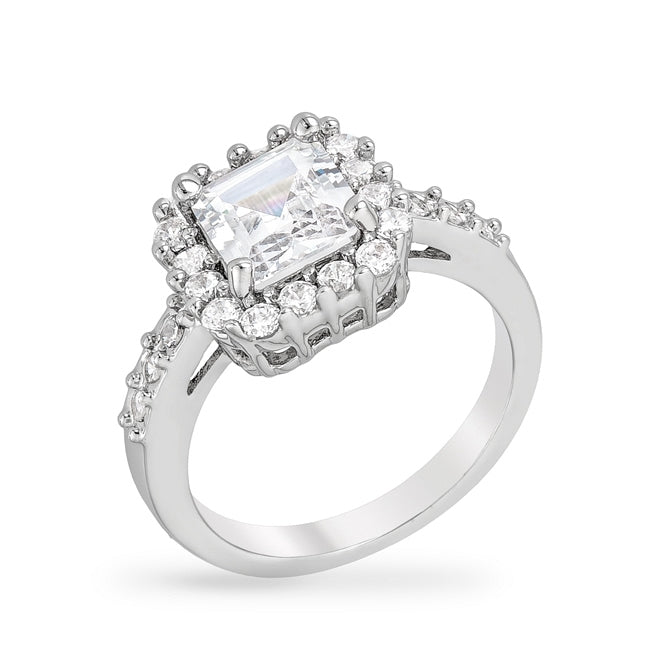 Pave Asscher Ring - LinkagejewelrydesignLinkagejewelrydesign