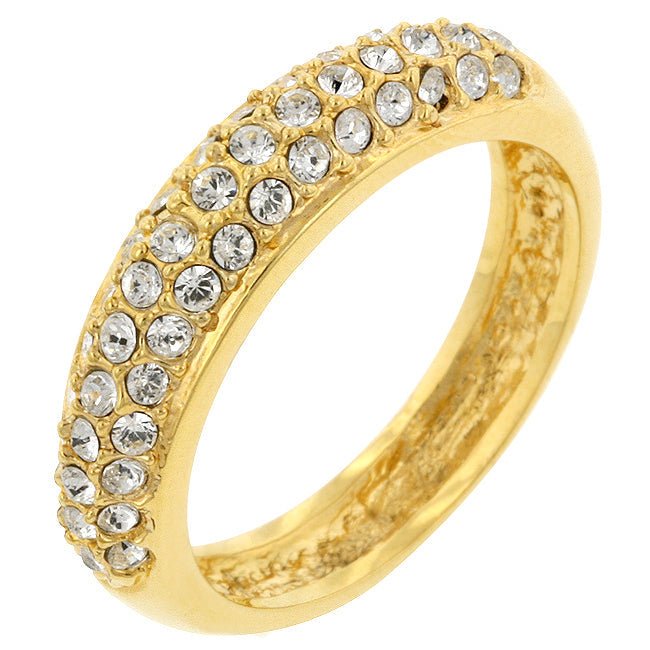 Pave Crystal Goldtone Band - LinkagejewelrydesignLinkagejewelrydesign