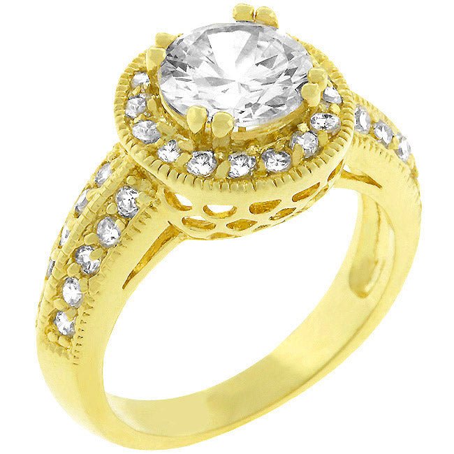 Pave Halo Vintage Crown Ring - LinkagejewelrydesignLinkagejewelrydesign