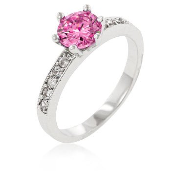 Petite Pink Engagement Ring - LinkagejewelrydesignLinkagejewelrydesign