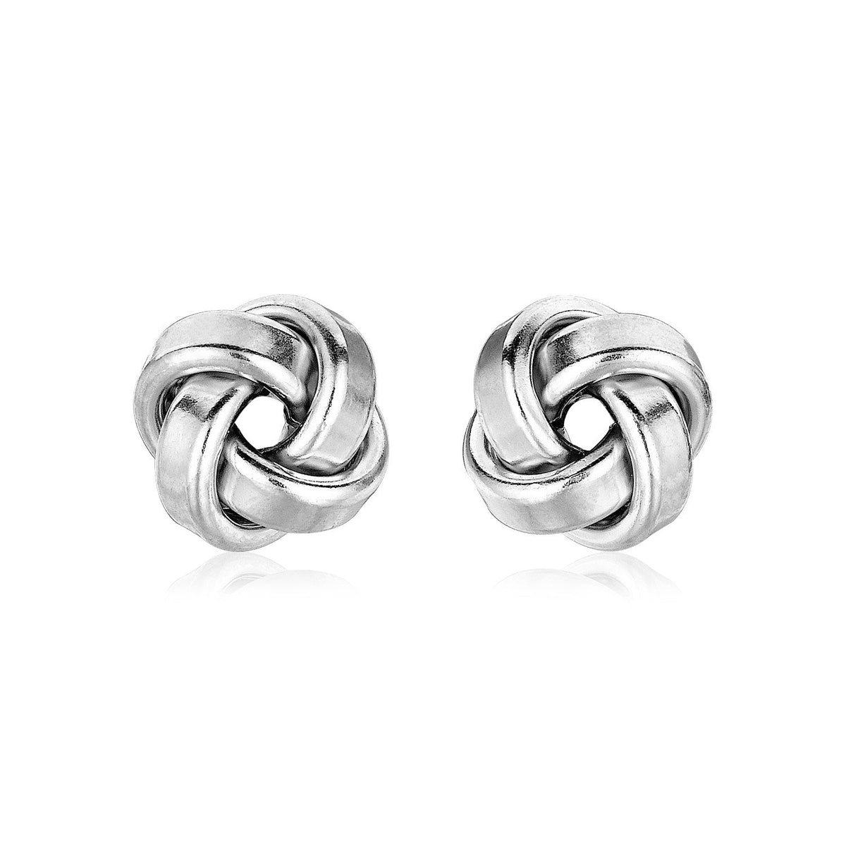 Petite Sterling Silver Polished Love Knot Earrings - LinkagejewelrydesignLinkagejewelrydesign