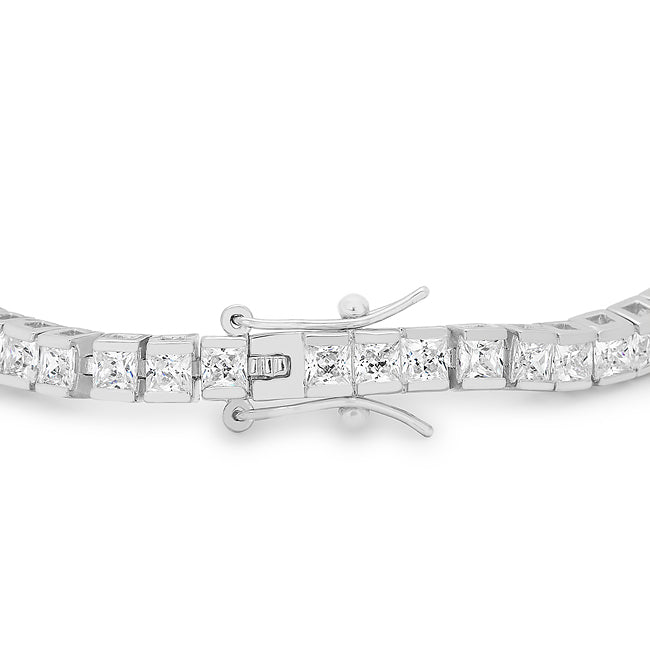 Princess Cubic Zirconia Tennis Bracelet - LinkagejewelrydesignLinkagejewelrydesign