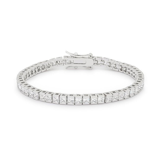 Princess Cubic Zirconia Tennis Bracelet - LinkagejewelrydesignLinkagejewelrydesign