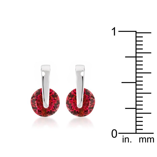 Red CZ Elegance Earrings - LinkagejewelrydesignLinkagejewelrydesign