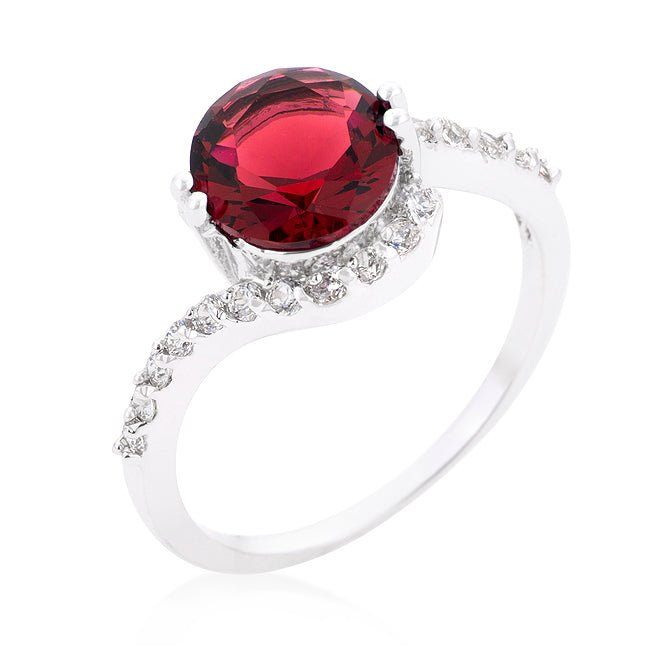 Red Swirling Engagement Ring - LinkagejewelrydesignLinkagejewelrydesign