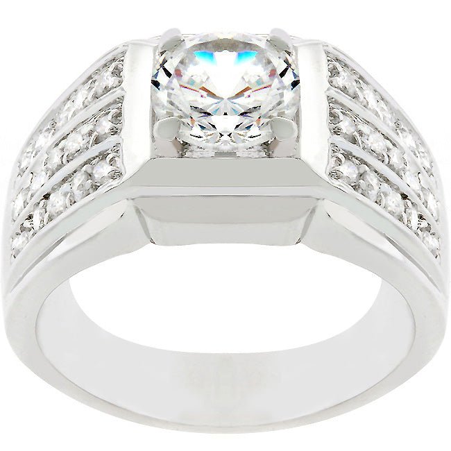 Rock Solid Cubic Zirconia Ring - LinkagejewelrydesignLinkagejewelrydesign