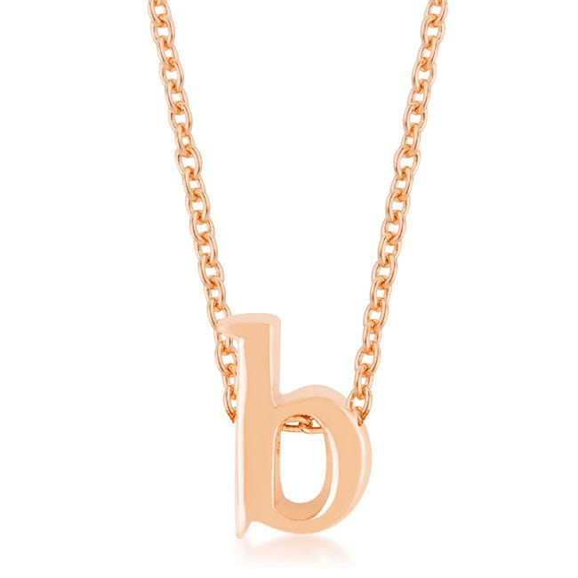 Rose Gold Finish Initial B Pendant - LinkagejewelrydesignLinkagejewelrydesign