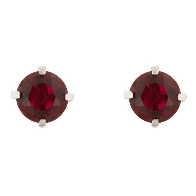 Ruby Cubic Zirconia Studded Earrings - LinkagejewelrydesignLinkagejewelrydesign