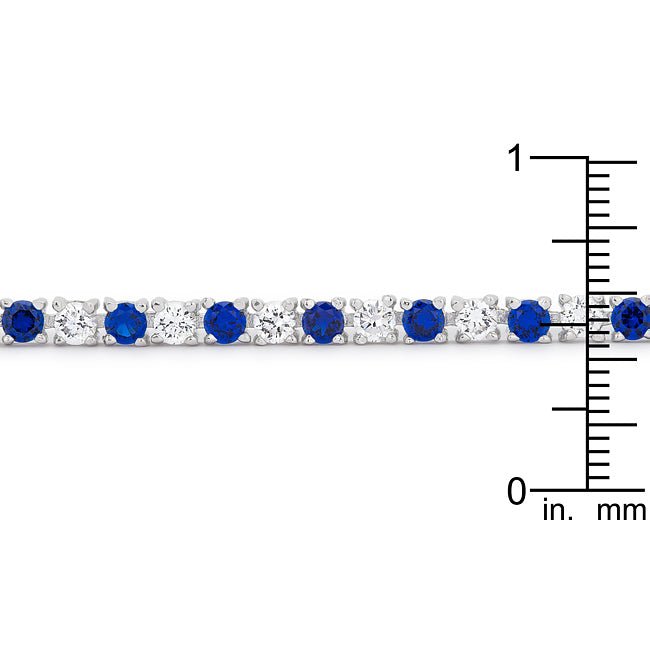 Sapphire Blue Cubic Zirconia Tennis Bracelet - LinkagejewelrydesignLinkagejewelrydesign