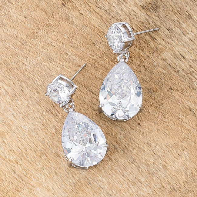 Shimmering CZ Earrings - LinkagejewelrydesignLinkagejewelrydesign