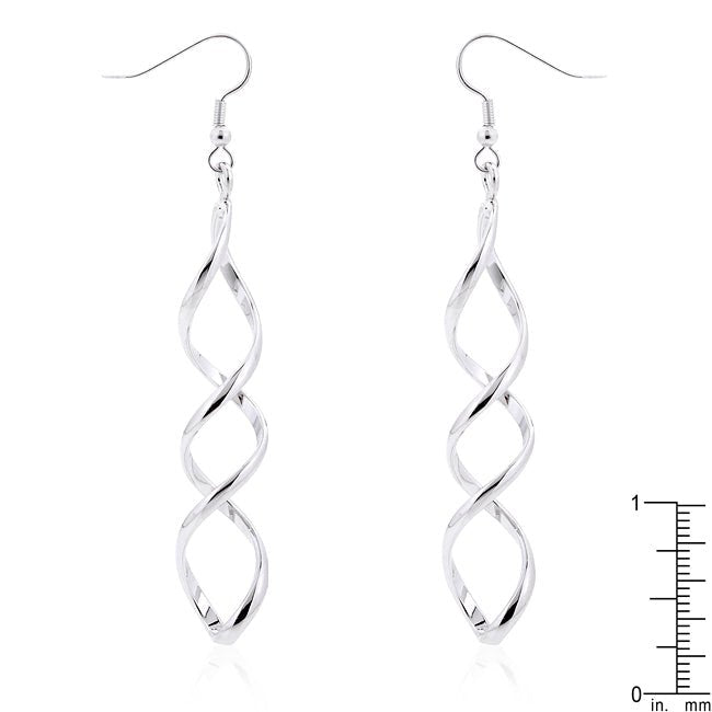 Silver Twist Earrings - LinkagejewelrydesignLinkagejewelrydesign